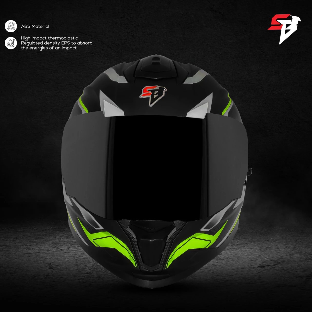 STEELBIRD SBH-57 ISS FIGHTER F7 GLOSSY BLACK/GREY C/V 600 MM WITH EXTRA SMOKE VISOR STEELBIRD SBH-57 ISS FIGHTER F7 GLOSSY BLACK/GREY C/V 600 MM WITH EXTRA SMOKE VISOR