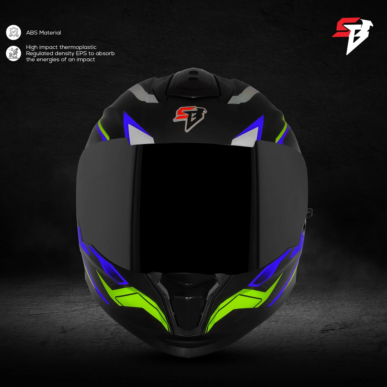 STEELBIRD SBH-57 ISS FIGHTER F7 GLOSSY BLACK/BLUE C/V 600MM WITH EXTRA SMOKE VISOR STEELBIRD SBH-57 ISS FIGHTER F7 GLOSSY BLACK/BLUE C/V 600MM WITH EXTRA SMOKE VISOR