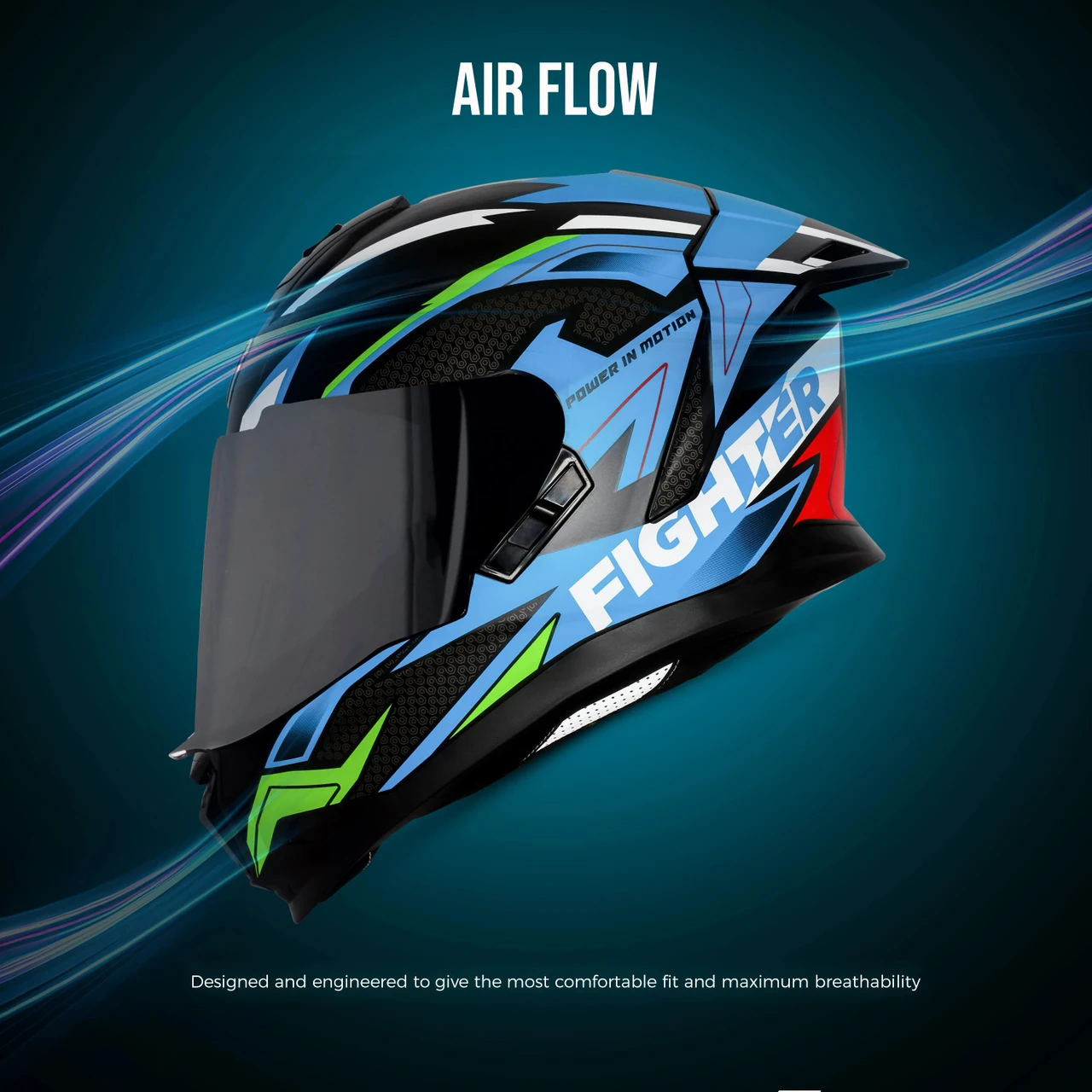 STEELBIRD SBH-57 ISS FIGHTER F7 GLOSSY BLACK/JAZZ BLUE C/V 600MM WITH EXTRA SMOKE VISOR STEELBIRD SBH-57 ISS FIGHTER F7 GLOSSY BLACK/JAZZ BLUE C/V 600MM WITH EXTRA SMOKE VISOR