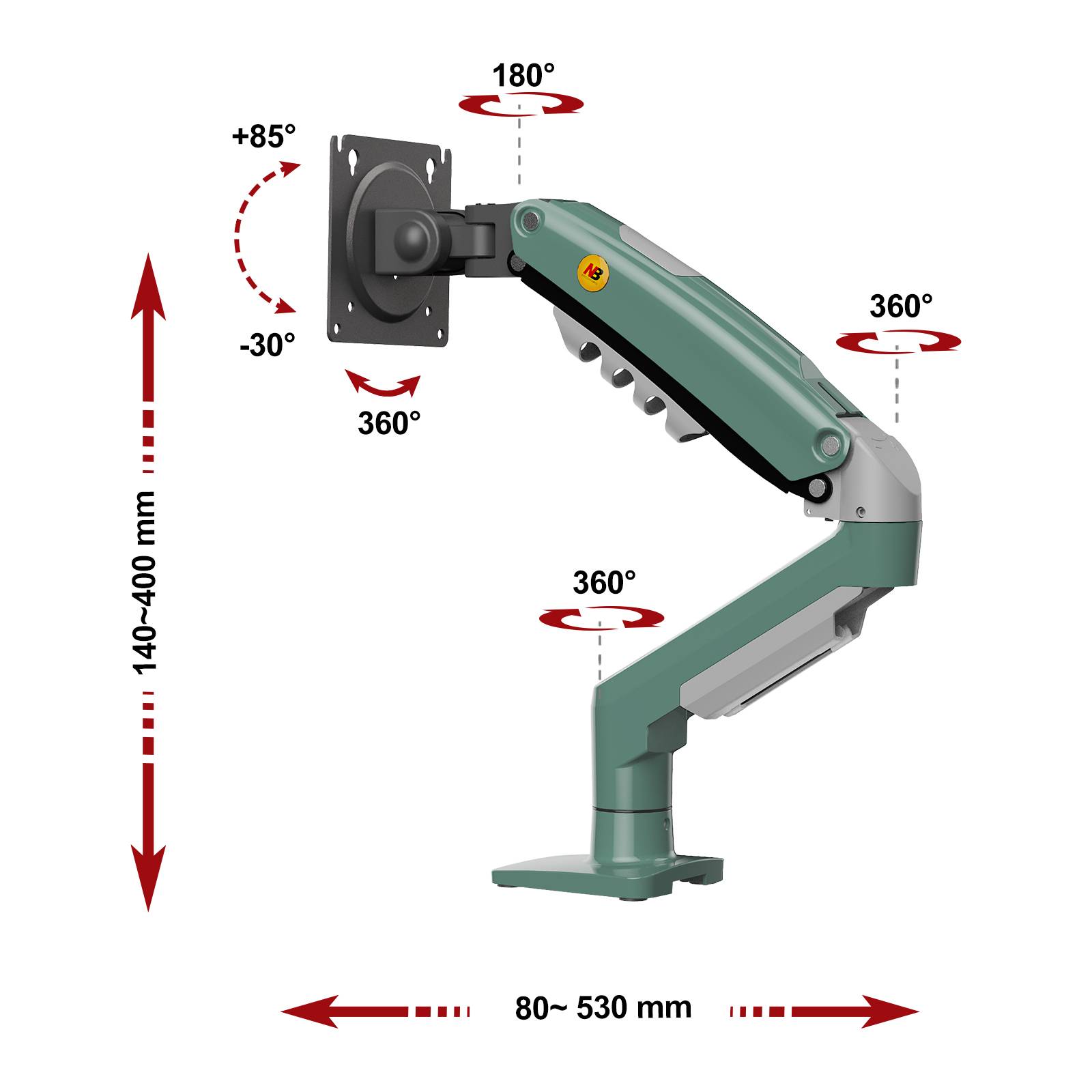 North Bayou Monitor Desk Stand F80-XK