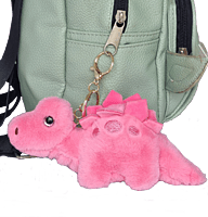 Stegosaurus Keychain - Pink Stegosaurus Keychain - Pink