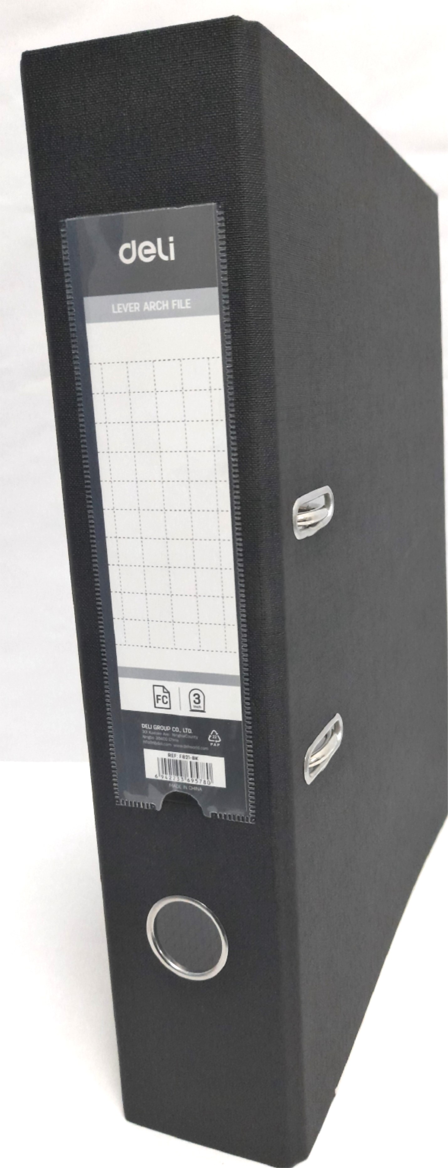 DELI F821-BK PVC BOX FILE FC BLACK