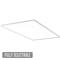 ATLAS 2x4 Field Adj Edge Lit Flat Panel- 3300-5000 Lumens (30-45W), 3500K, 4000K, 5000K Adj CCT
