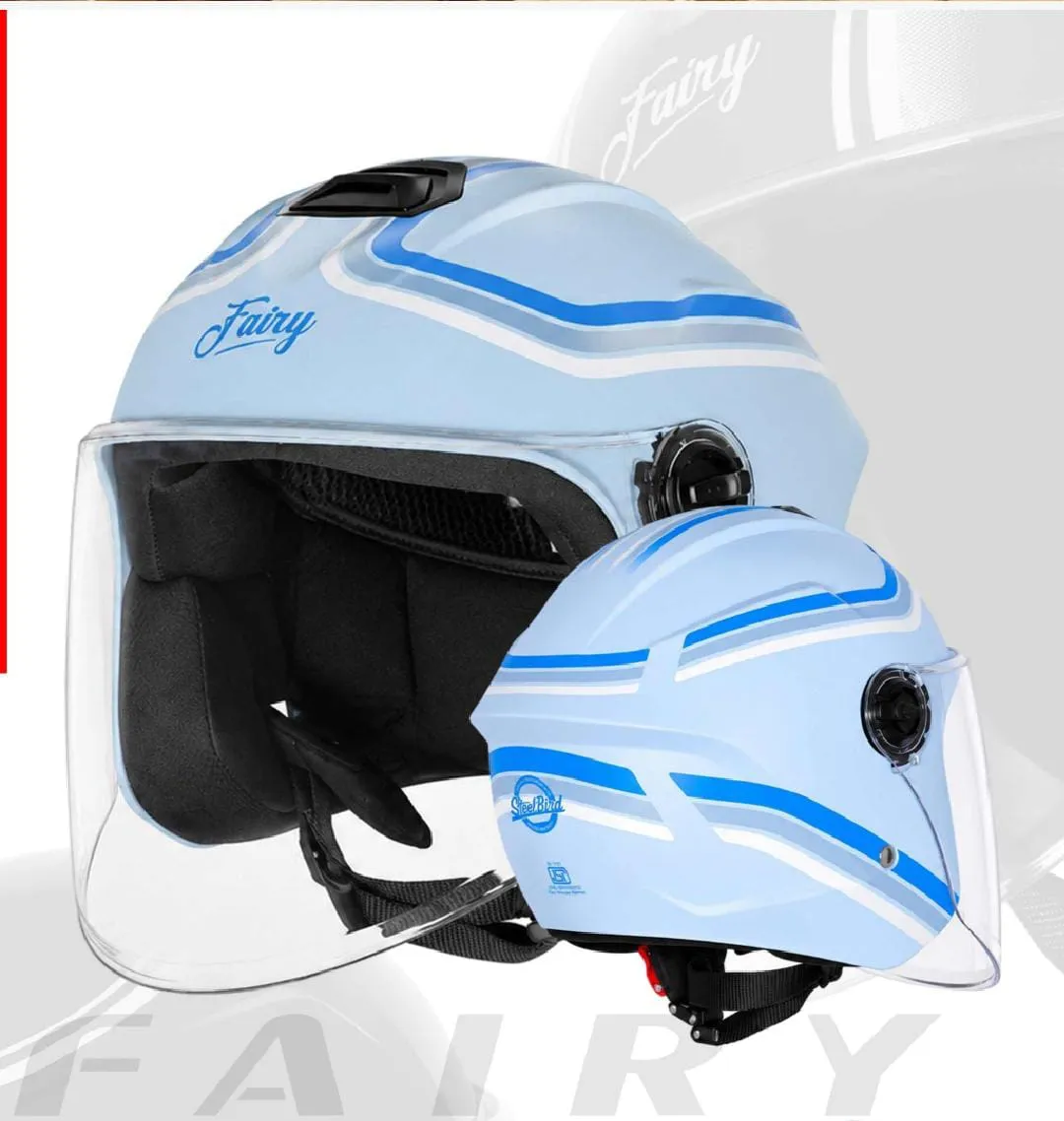 STEELBIRD SBH-80 FAIRY FR6 GLOSSY SEA BLUE/BLUE C/V (M) STEELBIRD SBH-80 FAIRY FR6 GLOSSY SEA BLUE/BLUE C/V (M)