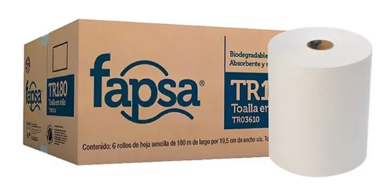 FAPSA TOALLA ROLLO BLANCA 180 MT 1 PZA