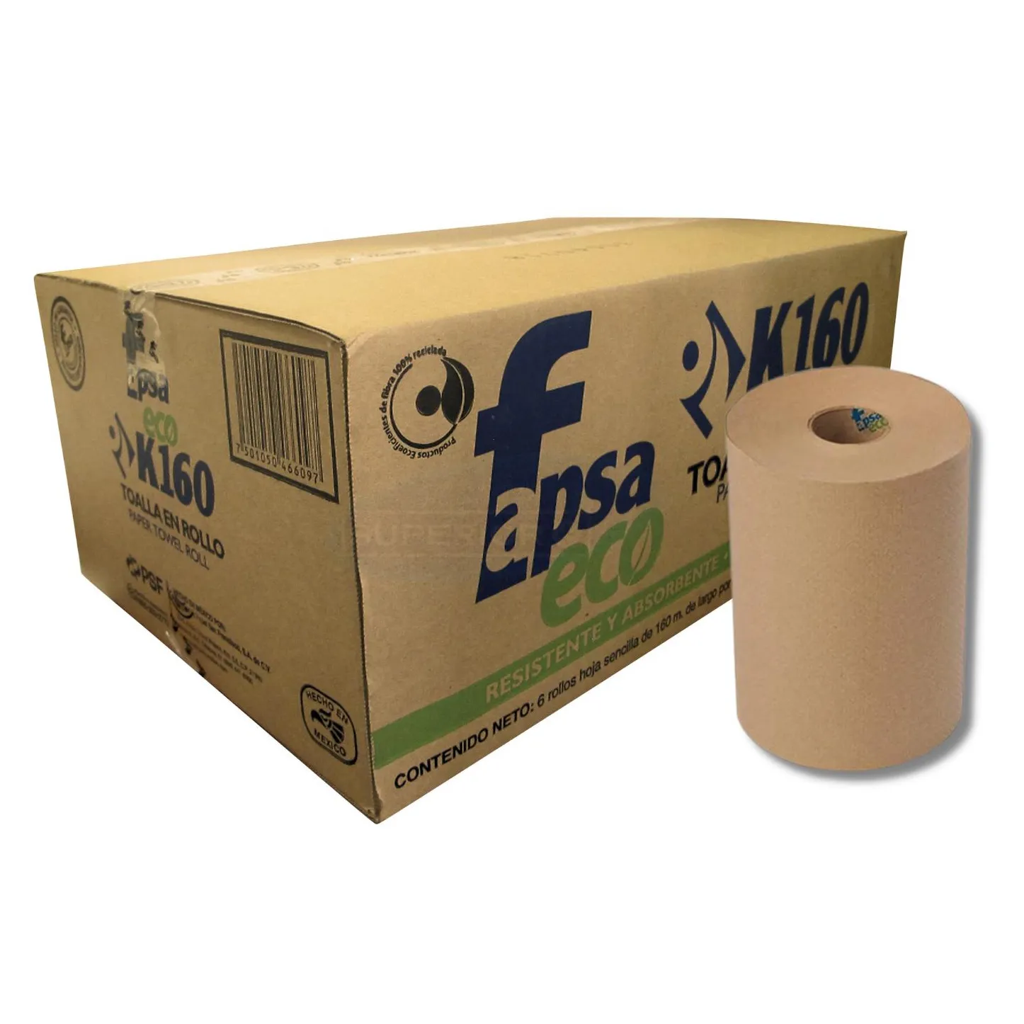 FAPSA TOALLA ROLLO CAFE 160 MT 1 PZA