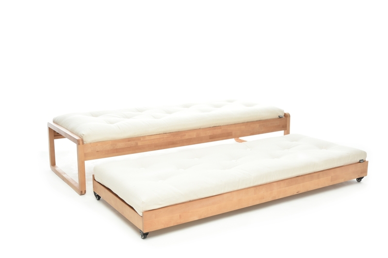 Wooden Sofa Cum Bed with Pull-Out Trundle – Space-Saving Daybed for Home & Guests Wooden Sofa Cum Bed with Pull-Out Trundle – Space-Saving Daybed for Home & Guests