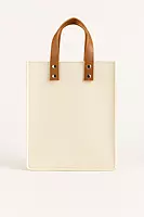Cream with Tan Handles