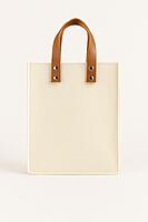 Cream with Tan Handles
