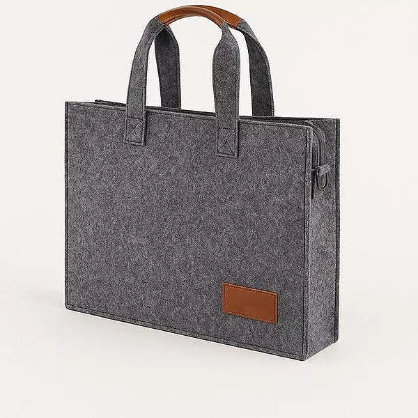Grey with Tan Accent TOTE BAG