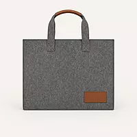 Grey with Tan Accent  TOTE BAG