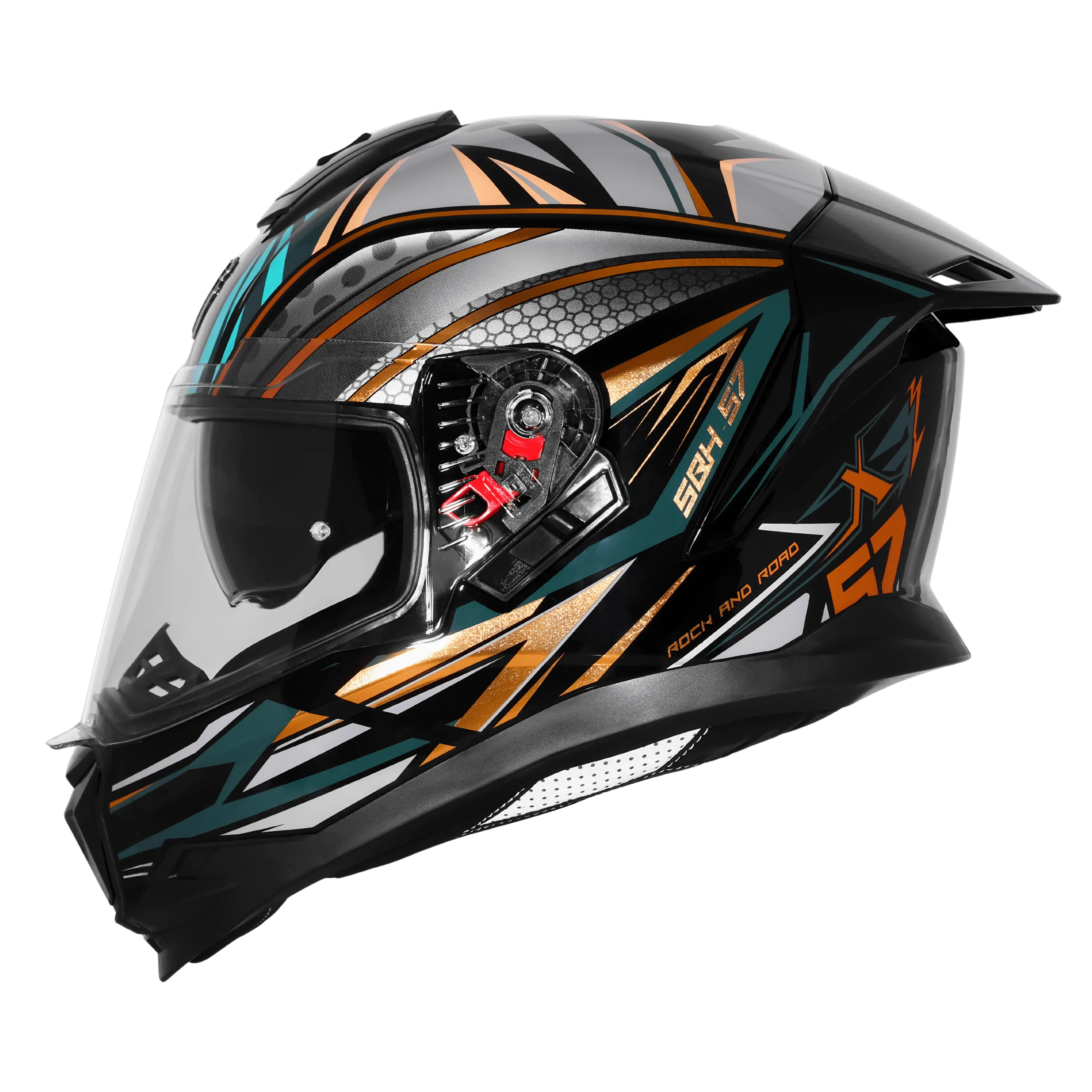 STEELBIRD SBH-57 ISS FIGHTER F12 MATT BLACK/BATTLE GREEN/GOLDEN FOIL C/V 600 MM WITH EXTRA CHROME VISOR STEELBIRD SBH-57 ISS FIGHTER F12 MATT BLACK/BATTLE GREEN/GOLDEN FOIL C/V 600 MM WITH EXTRA CHROME VISOR