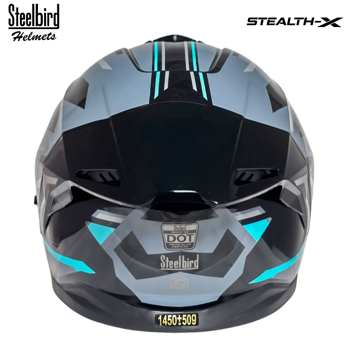 STEELBIRD SBH-57 ISS FIGHTER STEALTH X GLOSSY BLACK/JAZZ BLUE C/V 620MM WITH EXTRA SMOKE VISOR STEELBIRD SBH-57 ISS FIGHTER STEALTH X GLOSSY BLACK/JAZZ BLUE C/V 620MM WITH EXTRA SMOKE VISOR