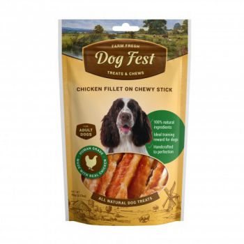 Dog Fest Chicken fillet on a chewy stick for adult dogs - 90g (3.17oz) Dog Fest Chicken fillet on a chewy stick for adult dogs - 90g (3.17oz)