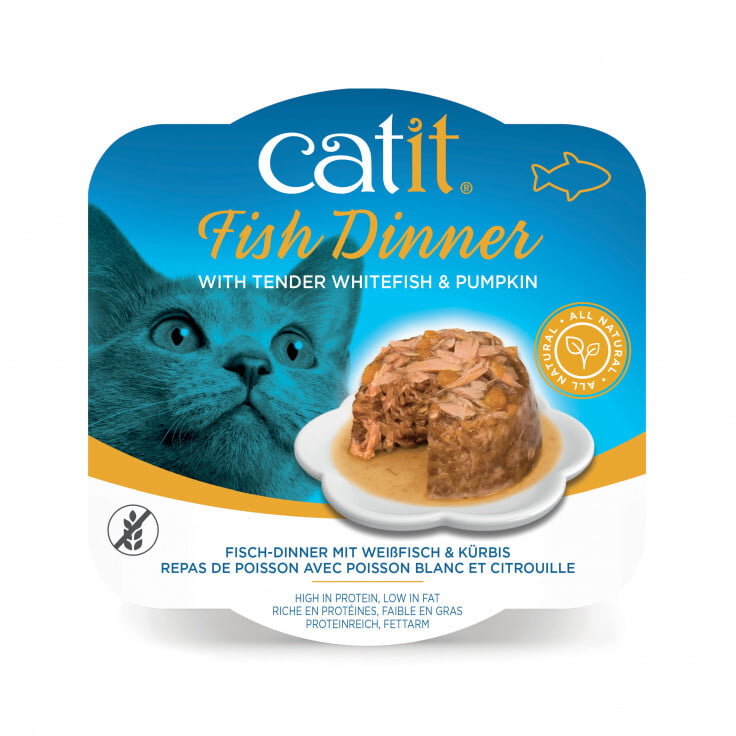 CATIT FISH DINNER, WHITEFISH & PUMPKIN 80 G CATIT FISH DINNER, WHITEFISH & PUMPKIN 80 G