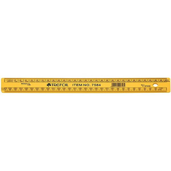 DATEC7584 - TECHNICAL DRAWING FLAT SCALE RULER 30CM ENGINEERING