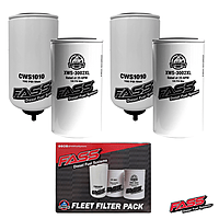 FASS FLP1000 fleet pack showing four replacement filters and branded packaging FASS FLP1000 fleet pack showing four replacement filters and branded packaging