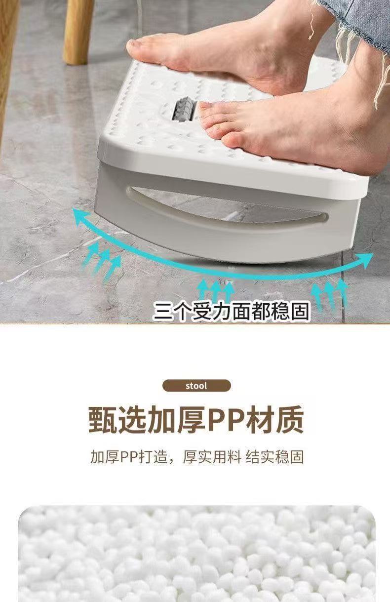FOOT STOOL FOOT REST FOOT MASSAGER - ANTI-SWELLING ANTI-CRAMP ANTI- CROSS LEG - WHITE