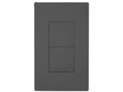 Gray Smart Wall Switch, 2-Gang, 120W (M5) | SONOFF
