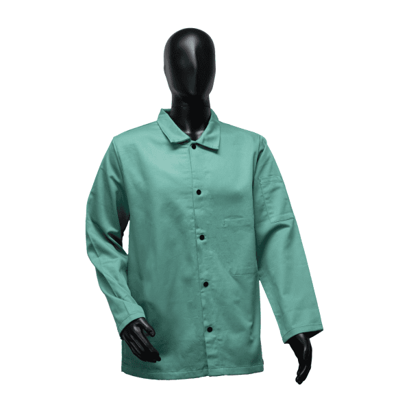 9 oz. flame resistant welding jacket, welding jacket, 5 buttons, inside pocket
