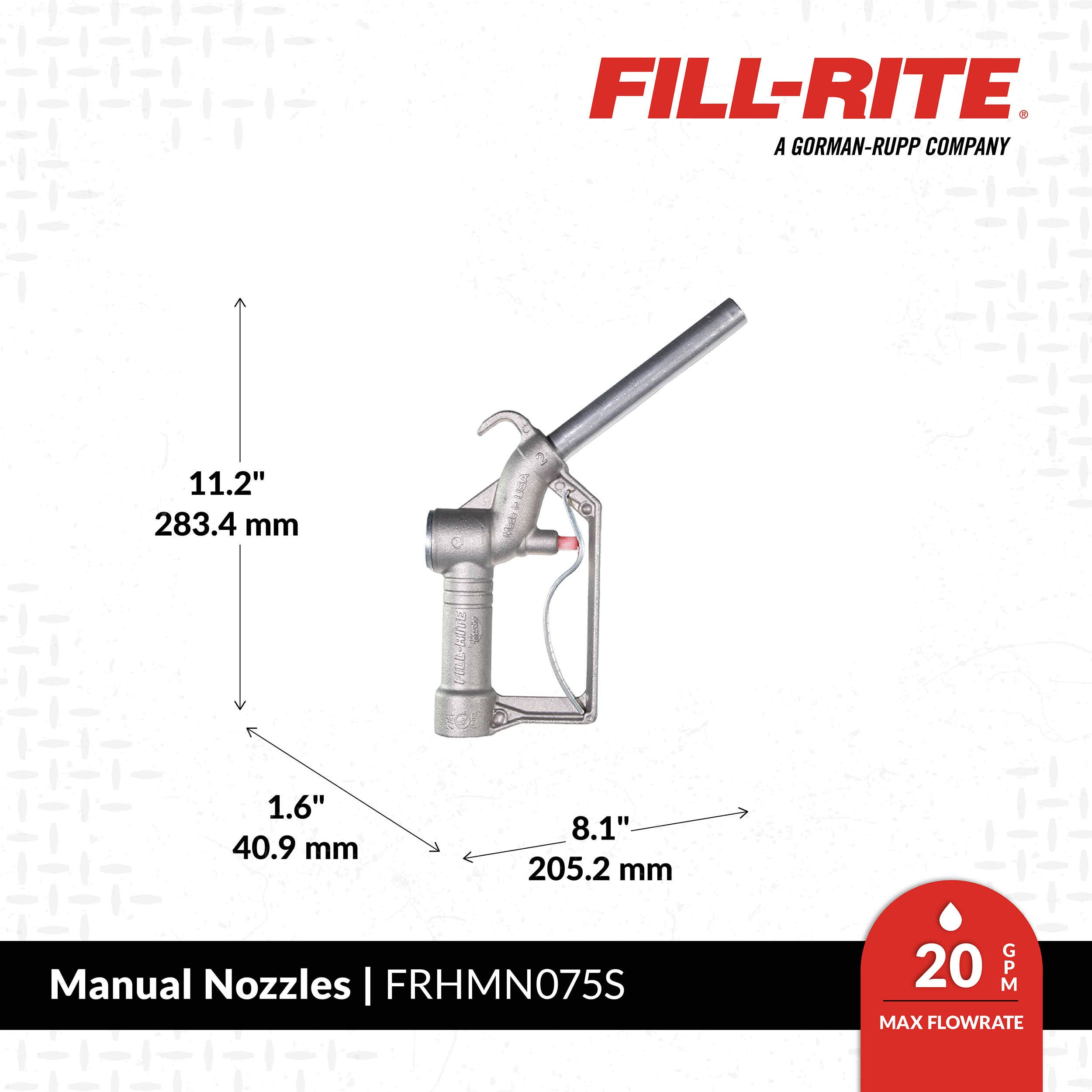 FILL RITE ¾" Aluminum Manual Nozzle