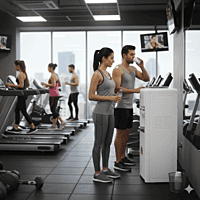 Atlantis Frosty Plus bottom-loading water dispenser with high-efficiency cooling technology.