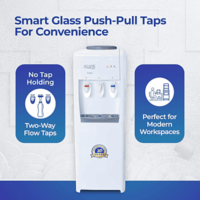 Close-up of the Atlantis Frosty Plus control panel and LED indicator lights.