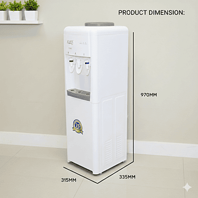 Durable Atlantis Frosty Plus floor standing model with ergonomic push-to-dispense taps.