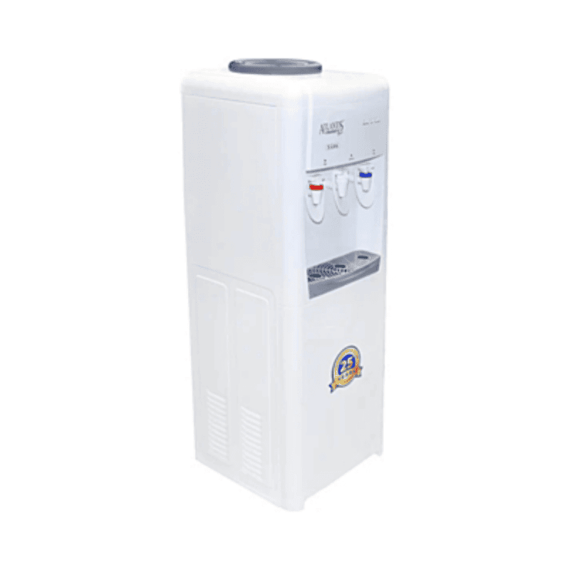 Atlantis Frosty Plus floor standing water dispenser in a modern office breakroom setting.