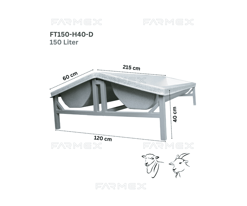 Farmex Trough 150 Liter for Sheep Double