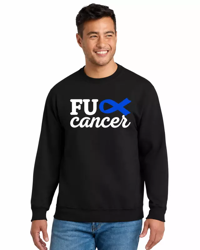 FU Cancer - Port & Co Core Fleece Crewneck Sweatshirt