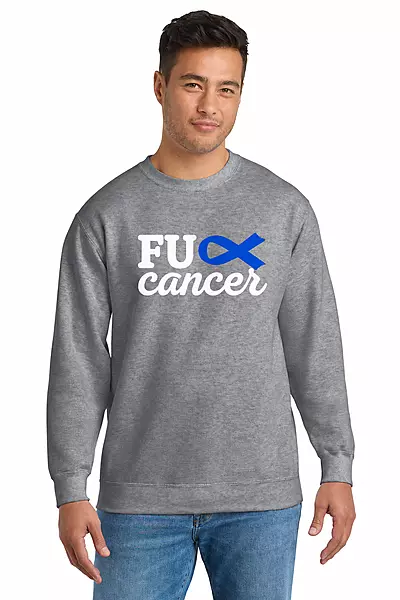 FU Cancer - Port & Co Core Fleece Crewneck Sweatshirt