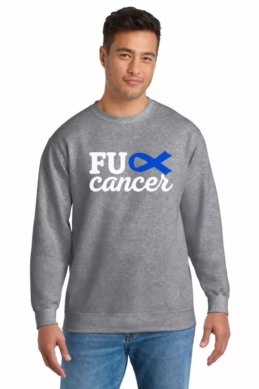 FU Cancer - Port & Co Core Fleece Crewneck Sweatshirt