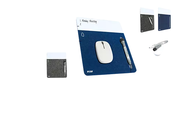 MOUSE PAD WITH ERASABLE WRITING PAD & PEN Slick