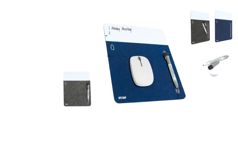 MOUSE PAD WITH ERASABLE WRITING PAD & PEN Slick