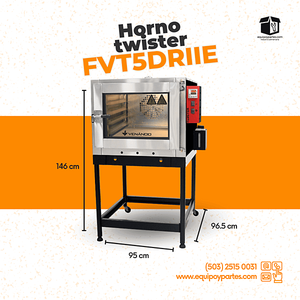 FVT5DRIIE Horno Twister de 5 bandejas todo acero 127V/60Hz. FVT5DRIIE Horno Twister de 5 bandejas todo acero 127V/60Hz.