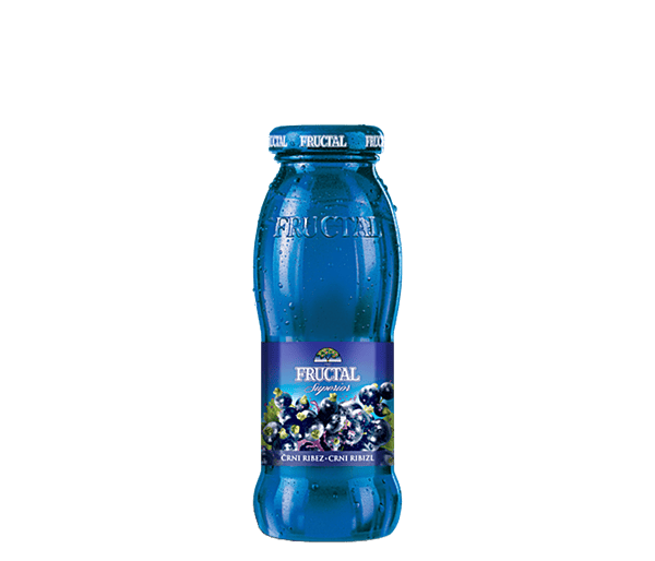 Fructal Blue Bottle 200ml Glass 12pack-Black Current