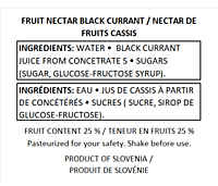 Fructal Blue Bottle 200ml Glass 12pack-Black Current