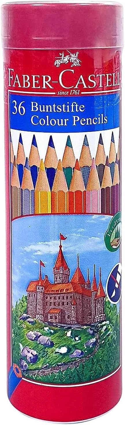 FABER CASTELL 36 TIN ROUND COLOR PENCIL