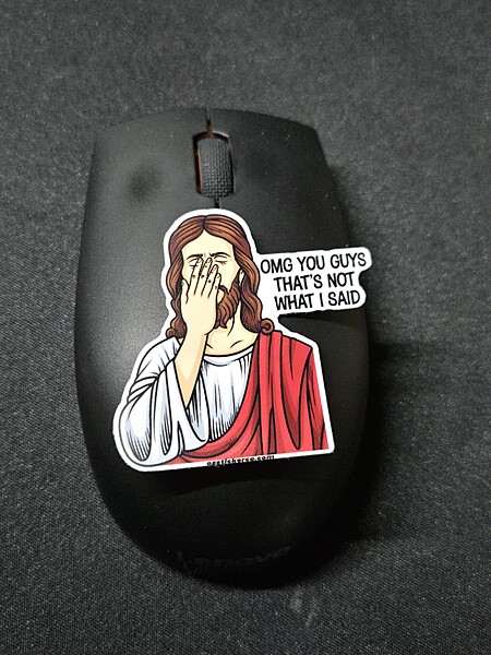 Facepalm "OMG You Guys That's not what I said" Jesus Sticker