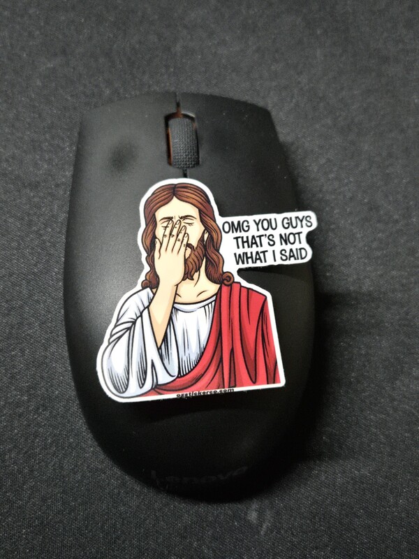 Facepalm "OMG You Guys That's not what I said" Jesus Sticker