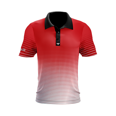 Rage 313 Fade Red/Silver Performance Golf Polo