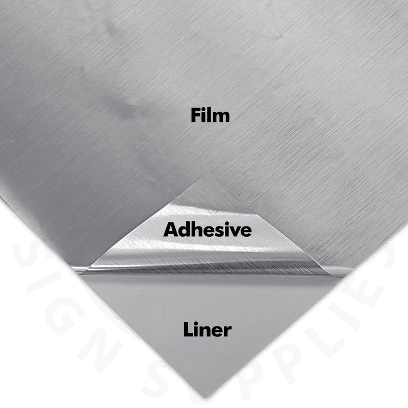 iohda Adhesive Film PET Falcon Silver Brushed | 48 in x 82 ft