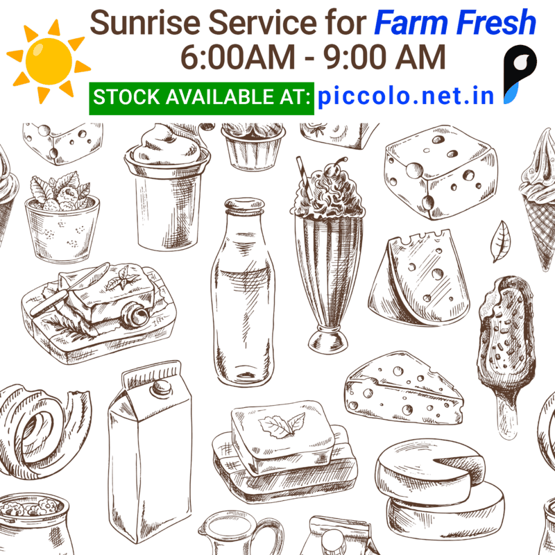 500ml pouch of farm fresh cow milk without antibiotics and hormones with Goodlife Cow milk label