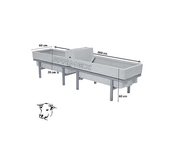 Farmex Drinker Trough 400L 60CM Twin
