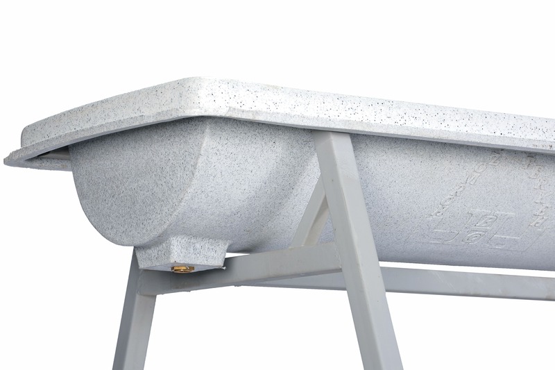 Farmex 100L feeder trough with galvanized steel stand for cattle details
