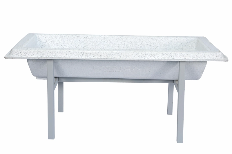 Farmex Feeder Trough 110L 60CM Linear made from food-grade HDPE for general livestock feeding front