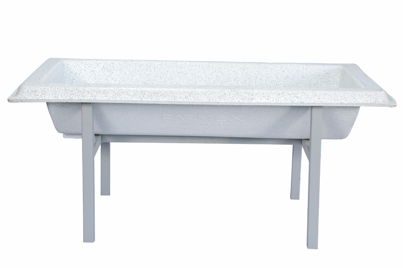 Farmex Feeder Trough 110L 60CM Linear made from food-grade HDPE for general livestock feeding front