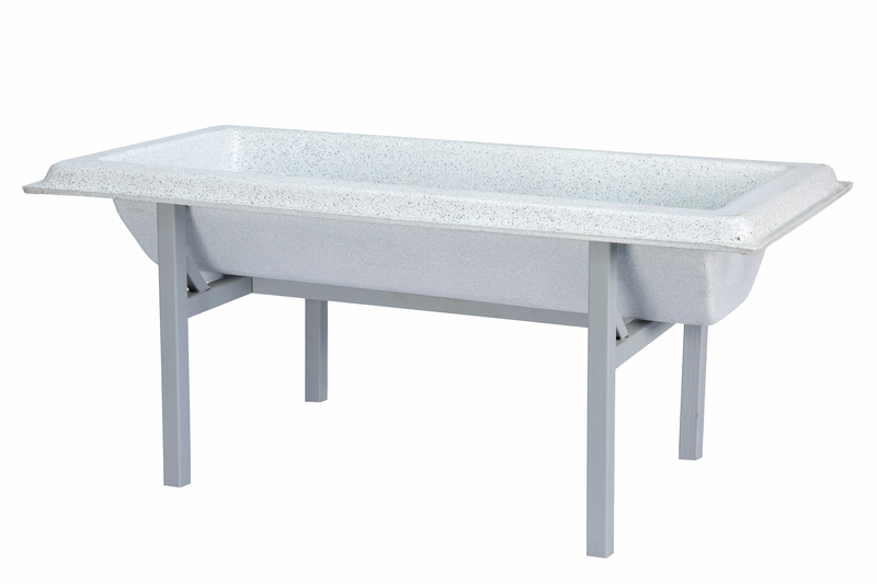 Farmex Feeder Trough 110L 60CM Linear made from food-grade HDPE for general livestock feeding left