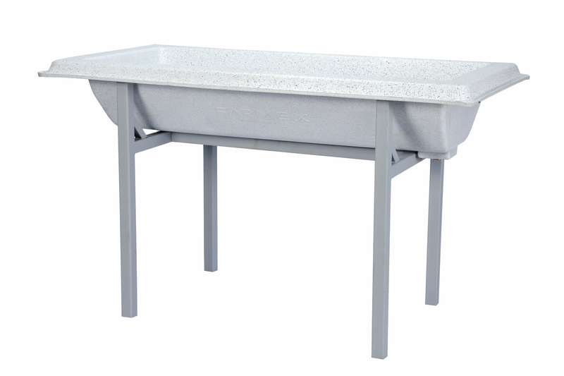 Farmex Feeder Trough 110L 80cm Linear made from food-grade HDPE for camels and horses left